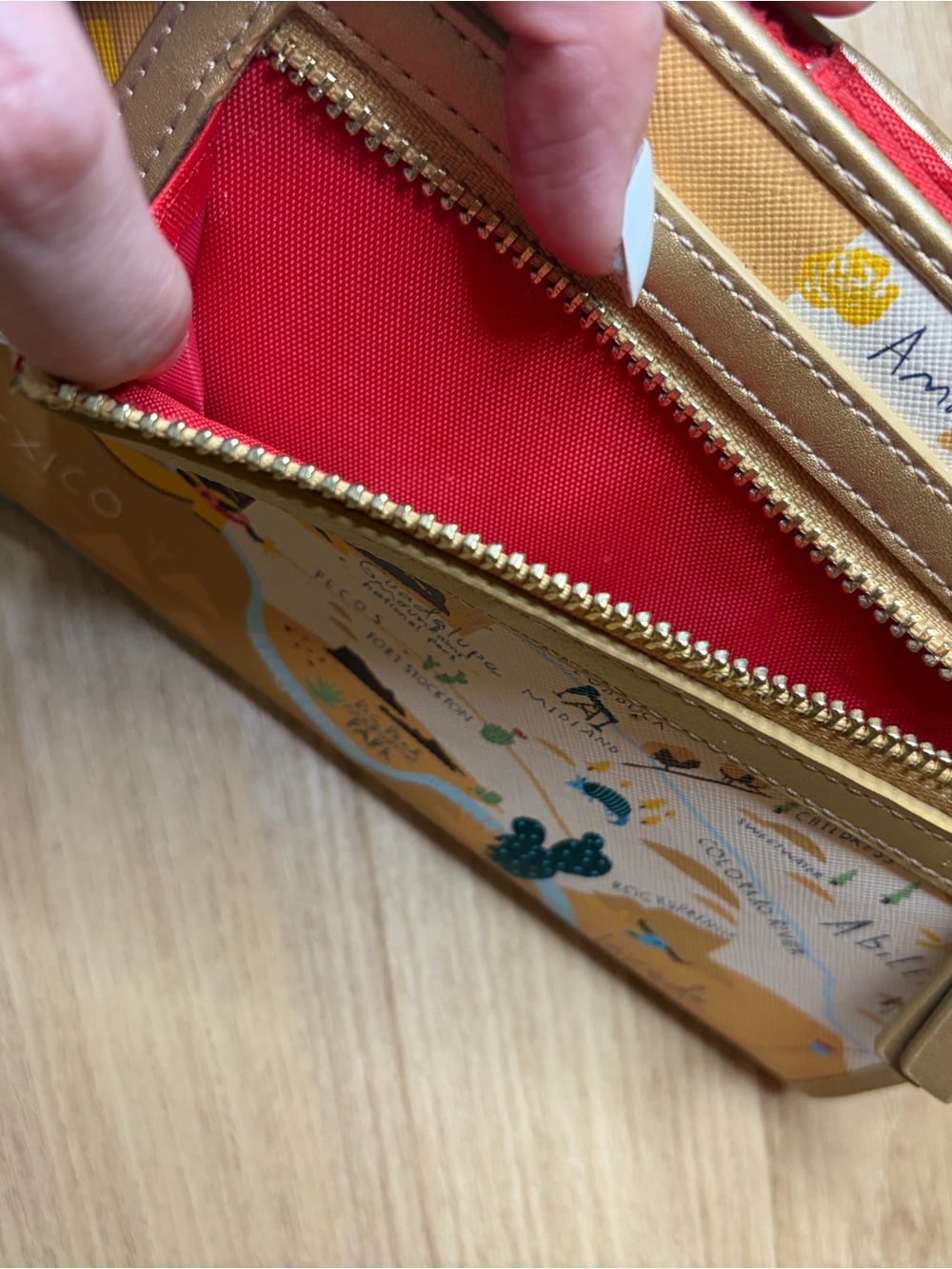 Spartina 449 Texas Lone Star State Map Travel Wallet Organizer Continental - Picture 6 of 10